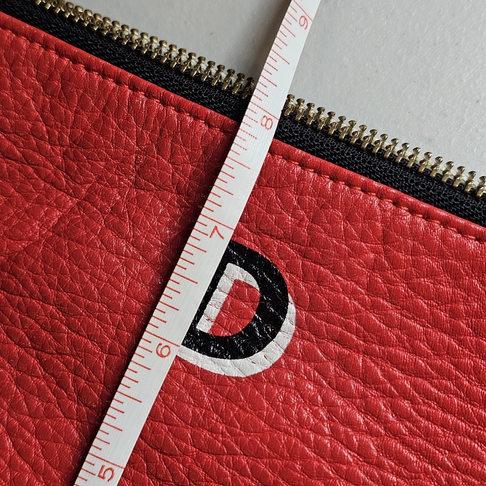 Rebecca Minkoff Monogram "D" Jody Pouch Red Leather Size Medium - Picture 11 of 11